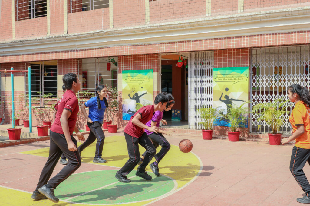Secondary Students at DPVN CBSE School Navi Mumbai enjoying sports activities