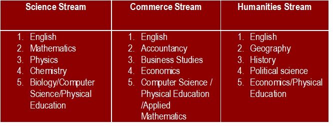 Curriculum for Science, Commerce and Humanities Stream at Dnyanpushpa Vidya Niketan CBSE School for 11th and 12th
